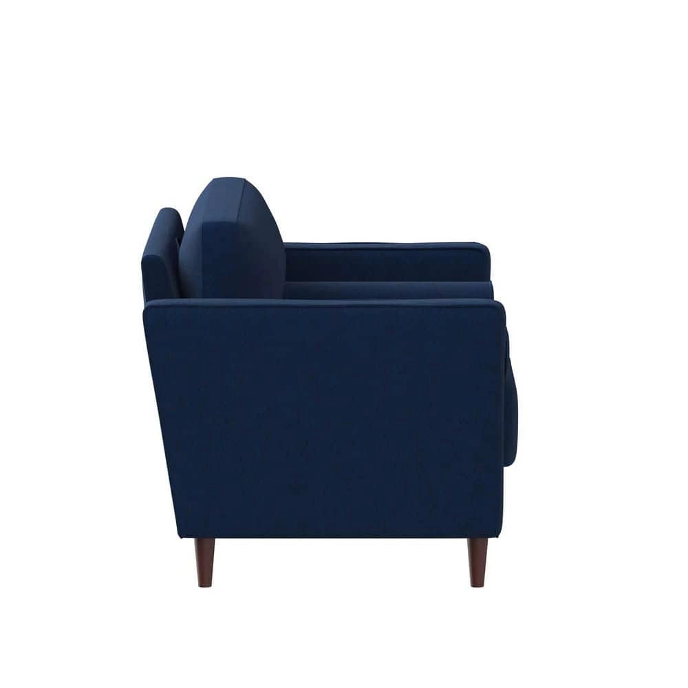 Lillith Navy Blue Mid Century Modern Chair by Lifestyle Solutions 2 Lillith Navy Blue Mid Century Modern Chair by Lifestyle Solutions - Image 2