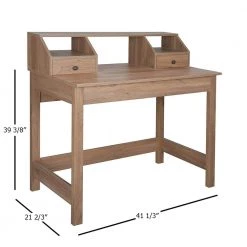 Pinning 41.34 in. Oak Brown Wood Writing Desk with Hutch by SAINT BIRCH 12 Pinning 41.34 in. Oak Brown Wood Writing Desk with Hutch by SAINT BIRCH -Basicwise Online Shop oak brown saint birch writing desks sbjt2076wtob 1f 1000