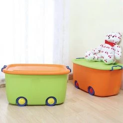 Orange and Green Mobile Toy Box by Basicwise -Basicwise Online Shop orange green basicwise toy boxes qi003221 1d 1000