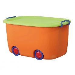 Orange and Green Mobile Toy Box by Basicwise