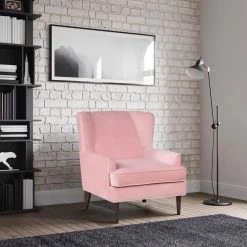 Chadwick Pink Accent Chair by Lifestyle Solutions -Basicwise Online Shop pink lifestyle solutions accent chairs lschws1km25110 31 1000