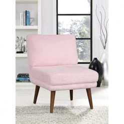 Dan Pink Microfiber Upholstered Chair by Lifestyle Solutions -Basicwise Online Shop pink lifestyle solutions accent chairs lsdkrtm35110 31 1000