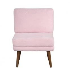 Dan Pink Microfiber Upholstered Chair by Lifestyle Solutions