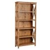 Houston 71 in. Rustic Brown 5-Shelf Standard Bookcase by SAINT BIRCH