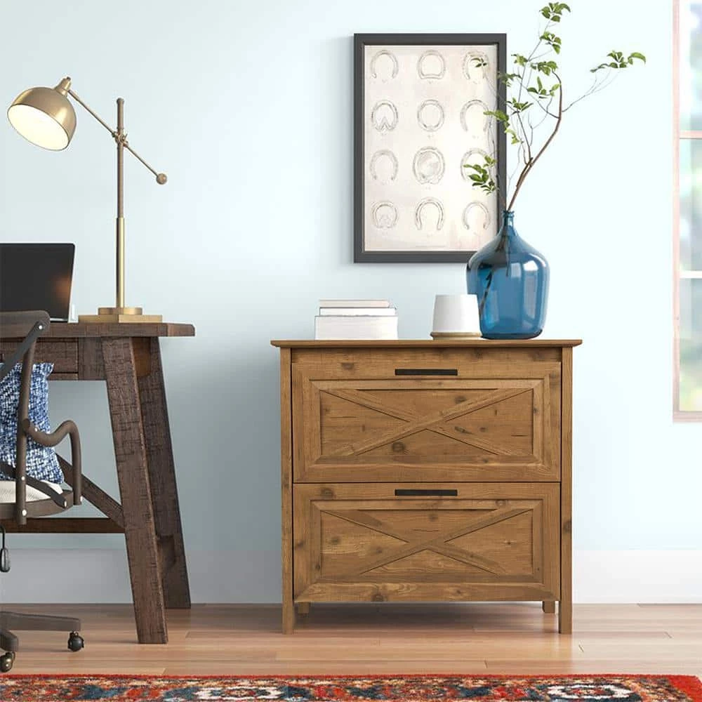 Houston Rustic Brown 2-Drawer Lateral File Cabinet by SAINT BIRCH 8 Houston Rustic Brown 2-Drawer Lateral File Cabinet by SAINT BIRCH - Image 8