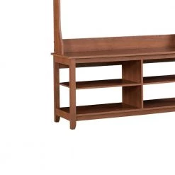 Salisbury 49.3 in. Rustic Brown Hall Tree and Shoe Bench by SAINT BIRCH 9 Salisbury 49.3 in. Rustic Brown Hall Tree and Shoe Bench by SAINT BIRCH -Basicwise Online Shop rustic brown saint birch hall trees sbgm8221htbm 4f 1000