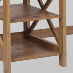 Houston 47.24 in. Rustic Brown Writing Desk by SAINT BIRCH -Basicwise Online Shop rustic brown saint birch writing desks sbsf1202wdrb fa 1000