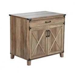 Cambridge 31.5 in. Rustic Oak Laptop Credenza by SAINT BIRCH