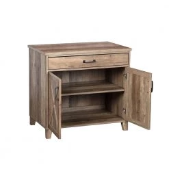 Cambridge 31.5 in. Rustic Oak Laptop Credenza by SAINT BIRCH -Basicwise Online Shop rustic oak saint birch accent cabinets sbof4601cdro 77 1000