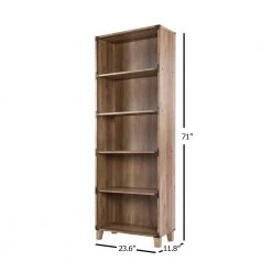Cambridge 71 in. Rustic Oak 5-Shelf Standard Bookcase by SAINT BIRCH 10 Cambridge 71 in. Rustic Oak 5-Shelf Standard Bookcase by SAINT BIRCH -Basicwise Online Shop rustic oak saint birch bookcases bookshelves sbof3401bkro 1f 1000