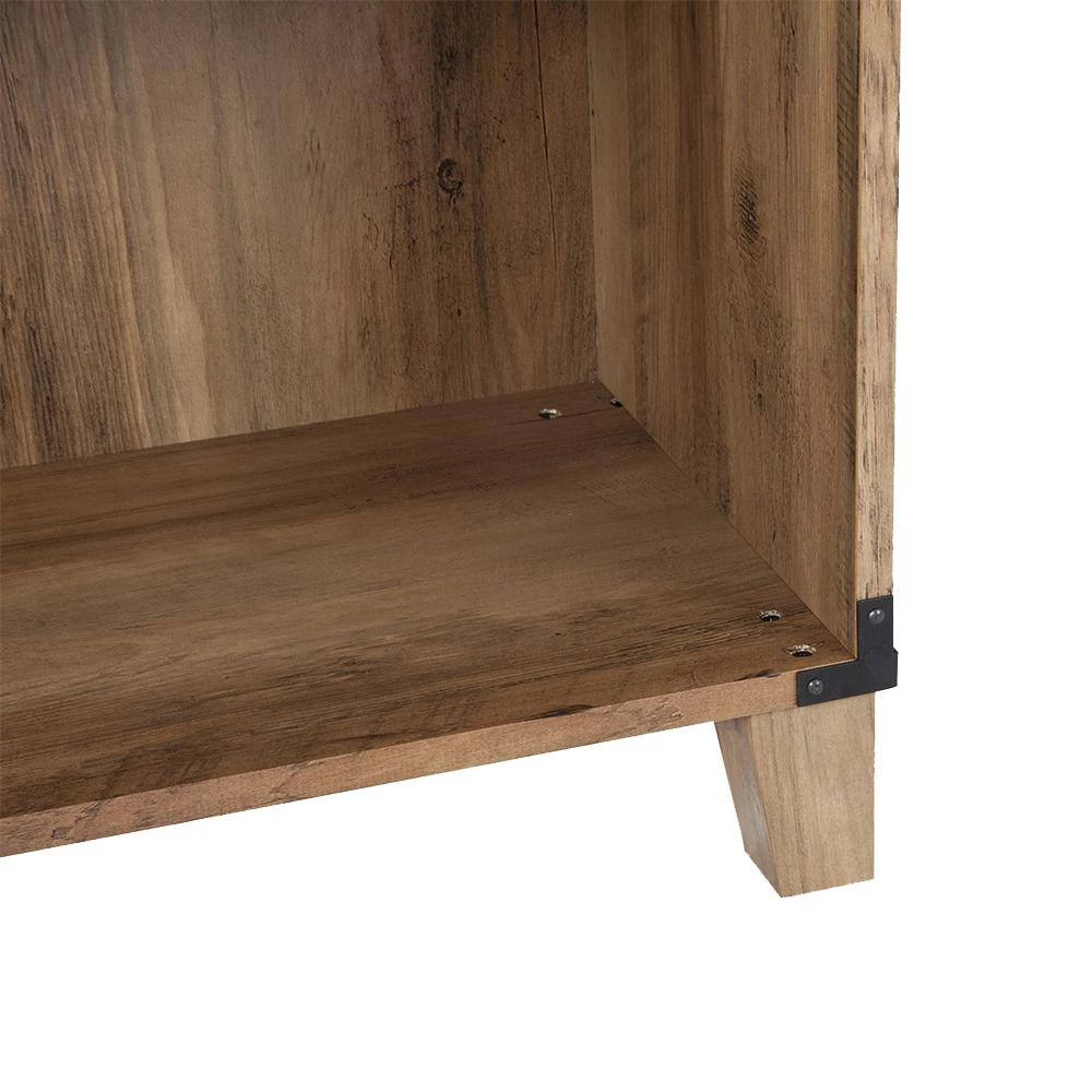 Cambridge 71 in. Rustic Oak 5-Shelf Standard Bookcase by SAINT BIRCH 4 Cambridge 71 in. Rustic Oak 5-Shelf Standard Bookcase by SAINT BIRCH - Image 4