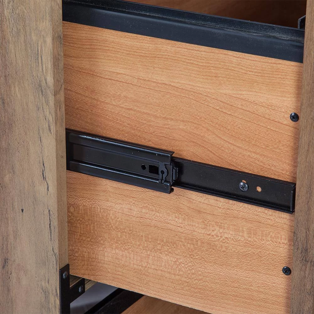 2-Drawer Cambridge 31.5 in. Rustic Oak Decorative Lateral File Cabinet by SAINT BIRCH 4 2-Drawer Cambridge 31.5 in. Rustic Oak Decorative Lateral File Cabinet by SAINT BIRCH - Image 4