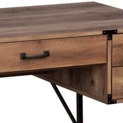 Cambridge 47.2 in. Rustic Oak Writing Desk by SAINT BIRCH -Basicwise Online Shop rustic oak saint birch writing desks sbof1201wdro 1f 1000