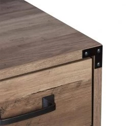 Cambridge 47.2 in. Rustic Oak Writing Desk by SAINT BIRCH -Basicwise Online Shop rustic oak saint birch writing desks sbof1201wdro 4f 1000