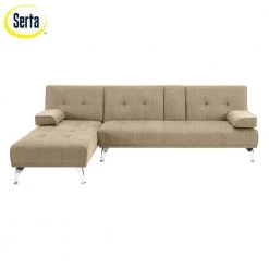 Milan Sand 3 Seater Flip Sectional by Lifestyle Solutions