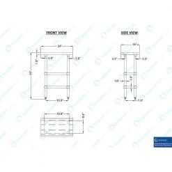 14 in. x 24 in. Stainless Steel Kitchen Utility Table with 2 Adjustable Shelves Metal Prep Table by AMGOOD -Basicwise Online Shop stainless steel amgood kitchen prep tables amg wt 1424 2sh 1f 1000