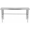 14 in. x 72 in. Stainless Steel Open Base Kitchen Utility Table : Metal Prep Table by AMGOOD