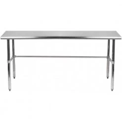 14 in. x 72 in. Stainless Steel Open Base Kitchen Utility Table : Metal Prep Table by AMGOOD