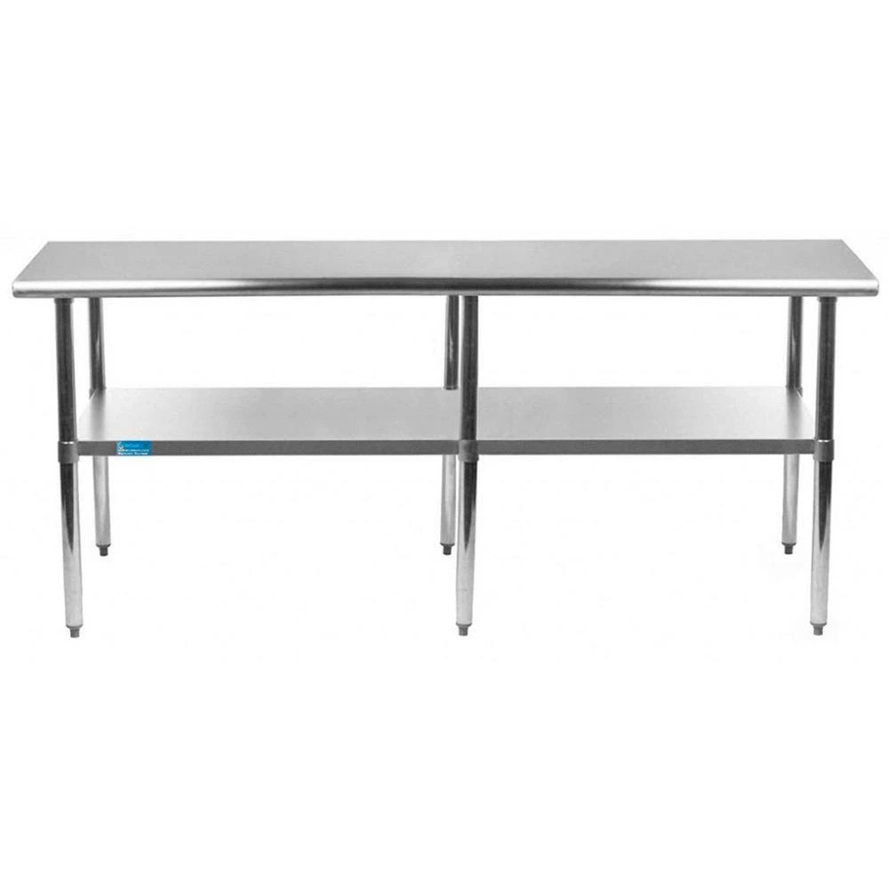 14 in. x 84 in. Stainless Steel Kitchen Utility Table with Adjustable Bottom Shelf by AMGOOD 1 14 in. x 84 in. Stainless Steel Kitchen Utility Table with Adjustable Bottom Shelf by AMGOOD