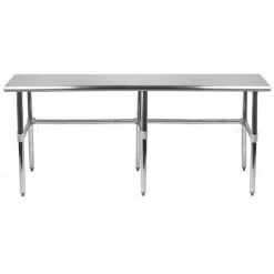 14 in. x 84 in. Stainless Steel Open Base Kitchen Utility Table : Metal Prep Table by AMGOOD