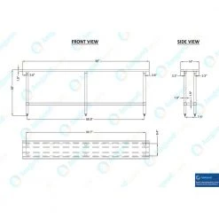 14 in. x 96 in. Stainless Steel Kitchen Utility Table with Adjustable Bottom Shelf by AMGOOD -Basicwise Online Shop stainless steel amgood kitchen prep tables amg wt 1496 4f 1000