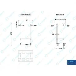 18 in. x 24 in. Stainless Steel Work Table with Casters : Mobile Metal Kitchen Utility Table with Bottom Shelf by AMGOOD -Basicwise Online Shop stainless steel amgood kitchen prep tables amg wt 1824 wheels 1f 1000