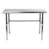 18 in. x 48 in. Stainless Steel Open Base Kitchen Utility Table Metal Prep Table by AMGOOD