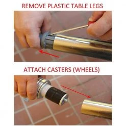 18 in. x 72 in. Stainless Steel Work Table with Casters : Mobile Metal Kitchen Utility Table with Bottom Shelf by AMGOOD -Basicwise Online Shop stainless steel amgood kitchen prep tables amg wt 1872 wheels fa 1000