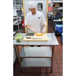 24 in. x 24 in. Stainless Steel Kitchen Utility Table with 2 Adjustable Shelves : Metal Prep Table by AMGOOD -Basicwise Online Shop stainless steel amgood kitchen prep tables amg wt 2424 2sh fa 1000