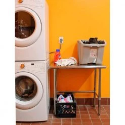 24 in. x 48 in. Stainless Steel Open Base Kitchen Utility Table Metal Prep Table by AMGOOD -Basicwise Online Shop stainless steel amgood kitchen prep tables amg wt 2448 rcb 44 1000