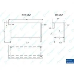 24 in. x 60 in. Stainless Steel Open Base Kitchen Utility Table Metal Prep Table by AMGOOD 14 24 in. x 60 in. Stainless Steel Open Base Kitchen Utility Table Metal Prep Table by AMGOOD -Basicwise Online Shop stainless steel amgood kitchen prep tables amg wt 2460 rcb 1f 1000