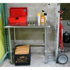 24 in. x 60 in. Stainless Steel Open Base Kitchen Utility Table Metal Prep Table by AMGOOD 16 24 in. x 60 in. Stainless Steel Open Base Kitchen Utility Table Metal Prep Table by AMGOOD -Basicwise Online Shop stainless steel amgood kitchen prep tables amg wt 2460 rcb fa 1000