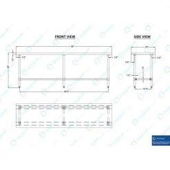 24 in. x 96 in. Stainless Steel Open Base Kitchen Utility Table Metal Prep Table by AMGOOD -Basicwise Online Shop stainless steel amgood kitchen prep tables amg wt 2496 rcb 1f 1000