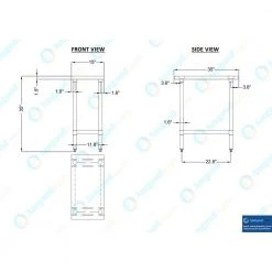 30 in. x 15 in. Stainless Steel Kitchen Utility Table with Adjustable Bottom Shelf by AMGOOD -Basicwise Online Shop stainless steel amgood kitchen prep tables amg wt 3015 4f 1000