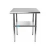30 in. x 30 in. Stainless Steel Kitchen Utility Table with Adjustable Bottom Shelf by AMGOOD
