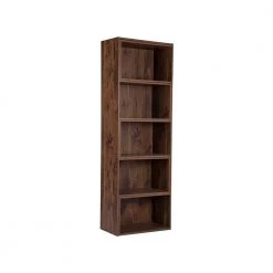 Bombay 71 in. Walnut 10-Shelf Standard Bookcase by SAINT BIRCH