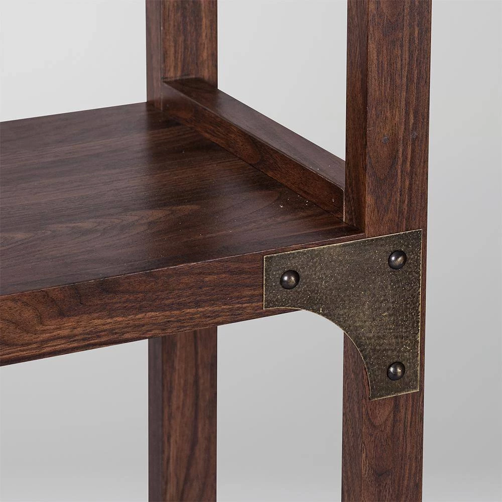 Hanson 65.2 in. Walnut 4-Shelf Standard Bookcase by SAINT BIRCH 4 Hanson 65.2 in. Walnut 4-Shelf Standard Bookcase by SAINT BIRCH - Image 4