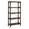 Hanson 65.2 in. Walnut 4-Shelf Standard Bookcase by SAINT BIRCH