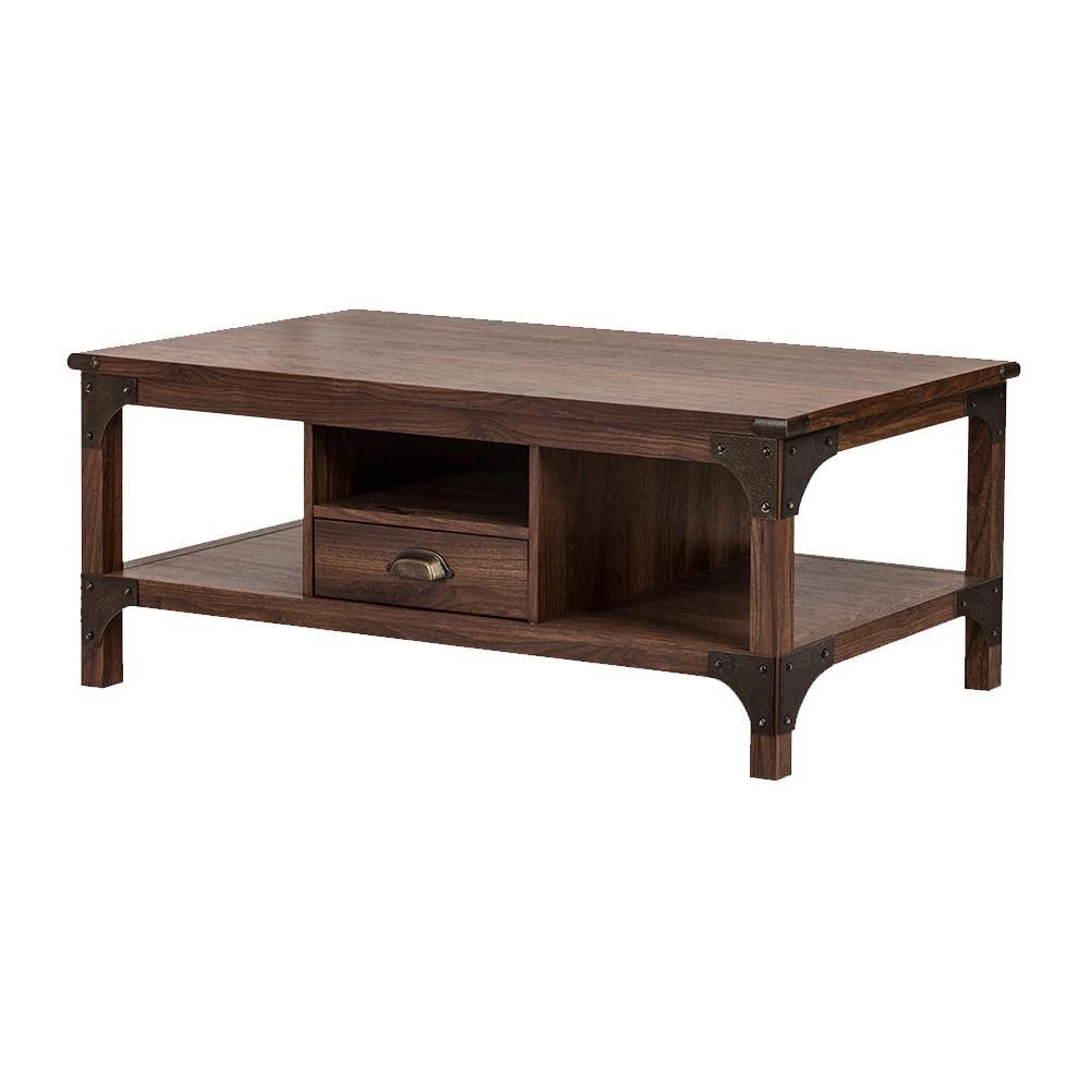 Hanson Walnut Coffee Table with 1-drawer by SAINT BIRCH 2 Hanson Walnut Coffee Table with 1-drawer by SAINT BIRCH - Image 2
