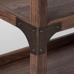 Hanson 47 in. Rectangle Walnut Wood Console Table with Wood Frame by SAINT BIRCH -Basicwise Online Shop walnut saint birch console tables sblg8205cswn 4f 1000