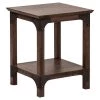 Hanson 19 in. Walnut Square Wood End Table by SAINT BIRCH