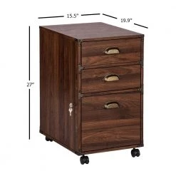 Hanson Walnut 3-Drawer Mobile File Cabinet by SAINT BIRCH 12 Hanson Walnut 3-Drawer Mobile File Cabinet by SAINT BIRCH -Basicwise Online Shop walnut saint birch file cabinets sblg4305mfwn 1f 1000