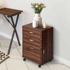 Hanson Walnut 3-Drawer Mobile File Cabinet by SAINT BIRCH 13 Hanson Walnut 3-Drawer Mobile File Cabinet by SAINT BIRCH -Basicwise Online Shop walnut saint birch file cabinets sblg4305mfwn 31 1000