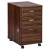 Hanson Walnut 3-Drawer Mobile File Cabinet by SAINT BIRCH