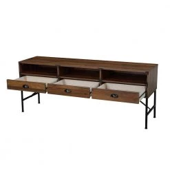 Brunei 59 in. Walnut TV Stand 3-Drawer Fits TV up to 59 in. by SAINT BIRCH