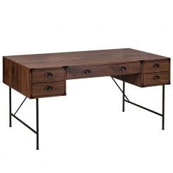 Bombay 59 in. Walnut Writing Desk by SAINT BIRCH
