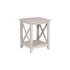 Honduras 19 in. Washed Gray Square Wood End Table by SAINT BIRCH
