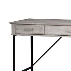 Elma 52 in. Rectangular Washed Gray Particle Board 3-Drawers Writing Desk by SAINT BIRCH -Basicwise Online Shop washed gray saint birch writing desks sbel1109wdwg c3 1000