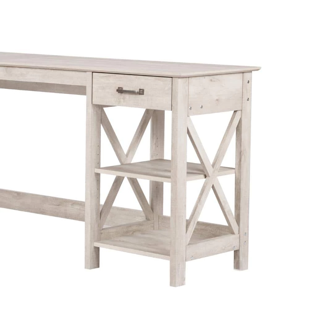 Honduras 59.06 in. Washed Gray Wood Writing Desks by SAINT BIRCH 3 Honduras 59.06 in. Washed Gray Wood Writing Desks by SAINT BIRCH - Image 3
