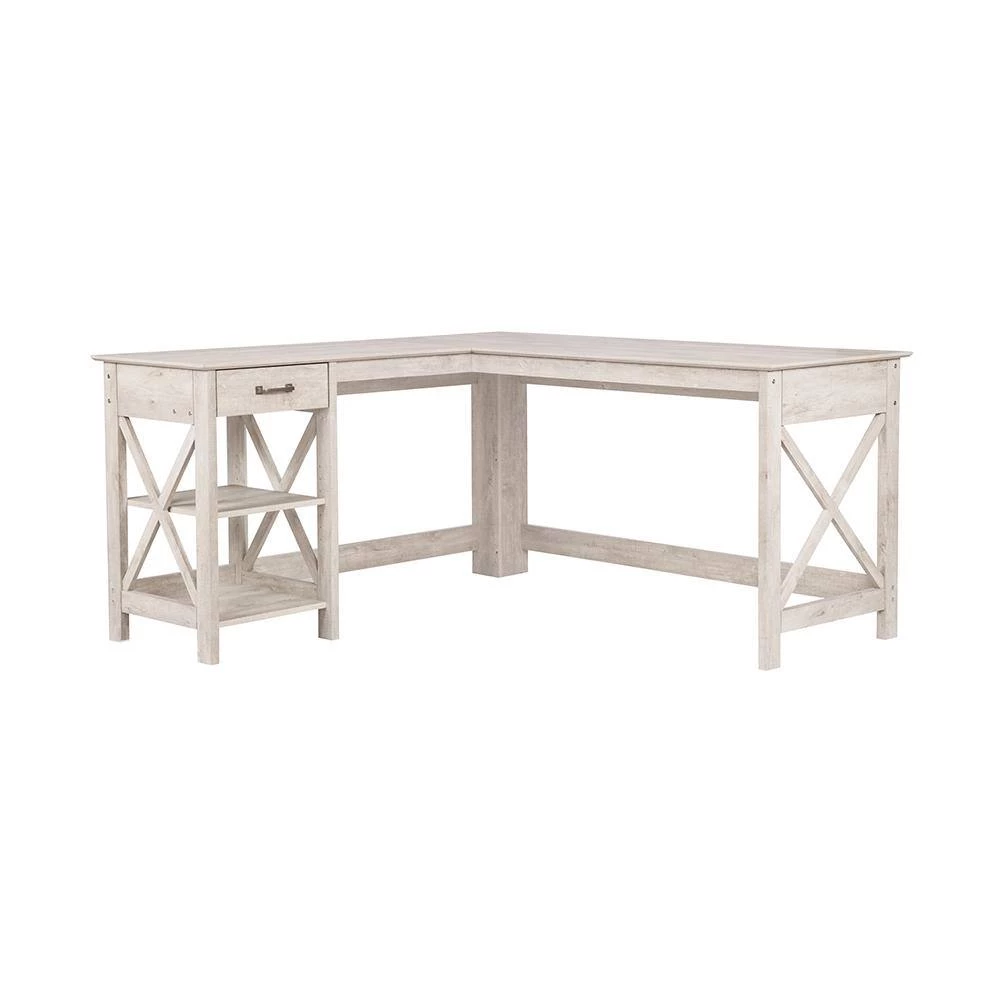 Honduras 59.06 in. Washed Gray Wood Writing Desks by SAINT BIRCH 2 Honduras 59.06 in. Washed Gray Wood Writing Desks by SAINT BIRCH - Image 2